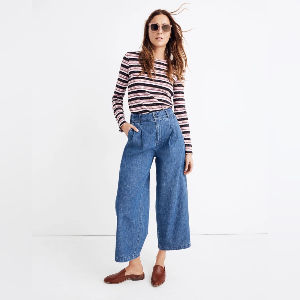 Madewell Blue Wide Leg Jeans